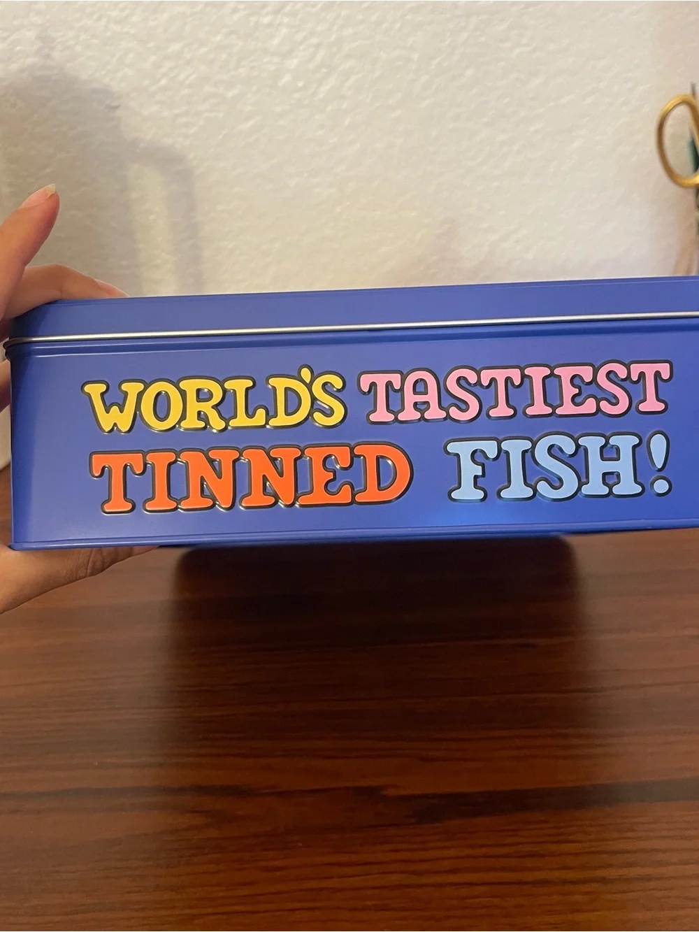 Blue Decorative Pet Fish Tin - Colorful Kitchen Design